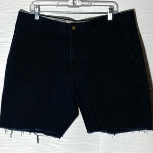 Volcom Black Frickin Chino Cutoff Shorts Frayed Raw Hem Streetwear Vibe